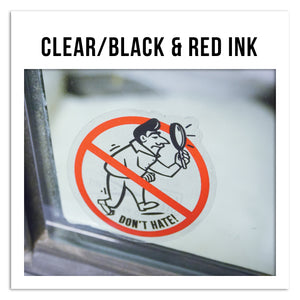 Anti Hater Clear Sticker-Round Qty 2