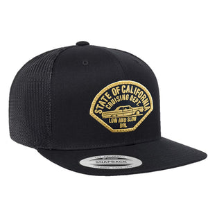State Trucker Snapback-Black/Gold Yellow Patch