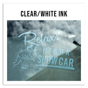 Anti Hater Clear Sticker/White Ink-Car