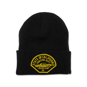 State Beanie-Black/Gold Yellow Patch