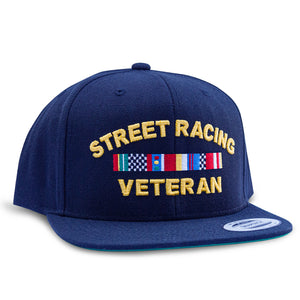 Street Racing Veteran Snapback-Navy